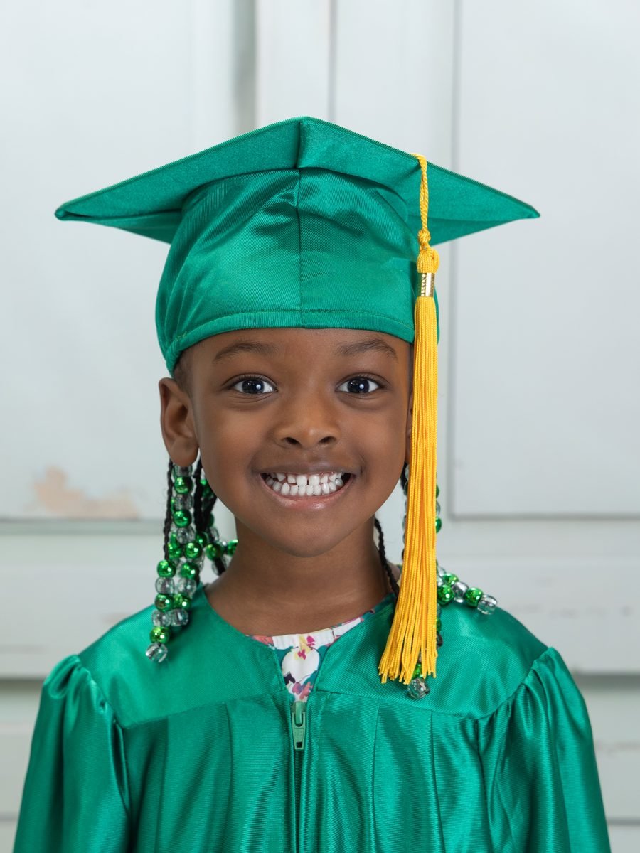 Individual cap and gown portrait